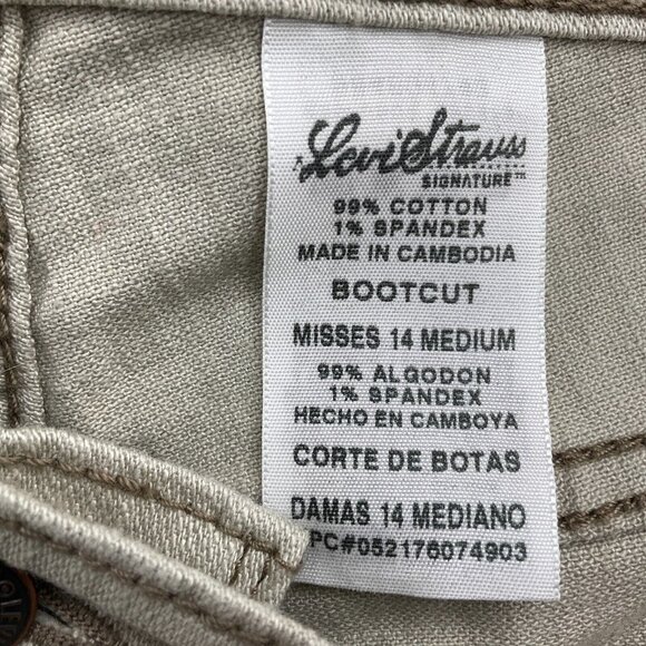 Levis Signature Jeans Women 14M 36W x 31L Miss Beige Bootcut Cotton Stretch NWT - Picture 4 of 13